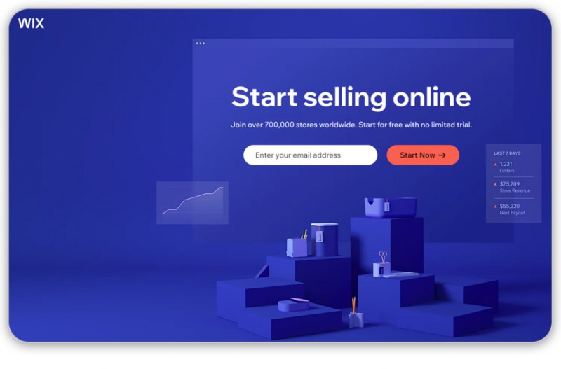 Wix B2C platform for eCommerce