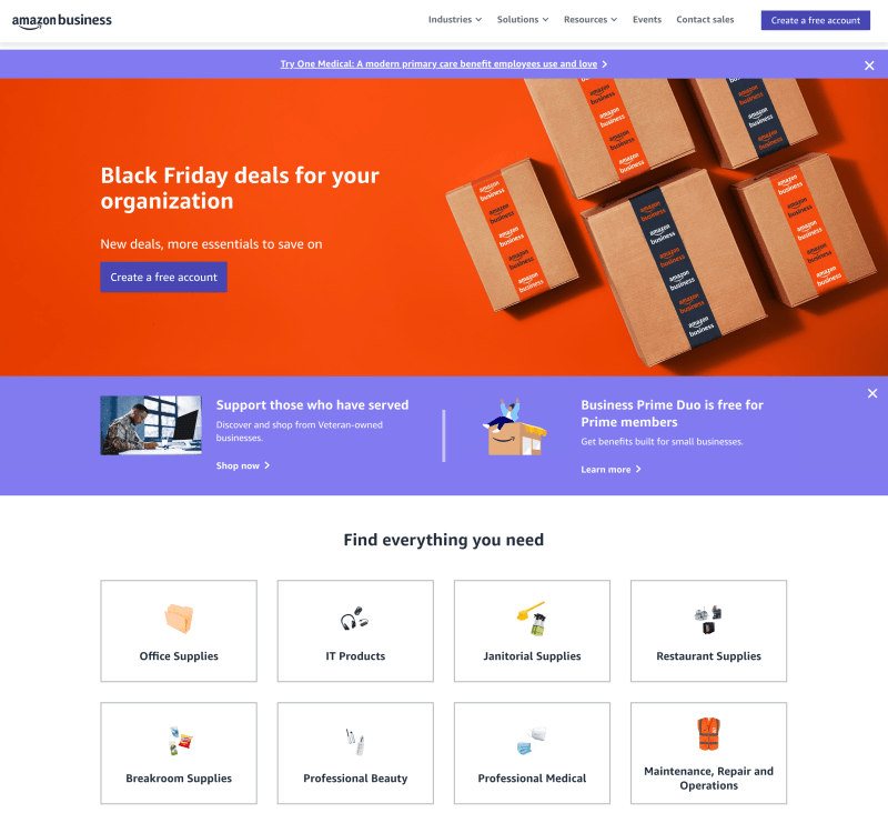 Amazon Business B2B marketplace