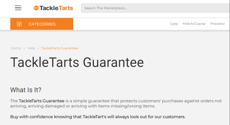 TackleTarts Guarantee Page